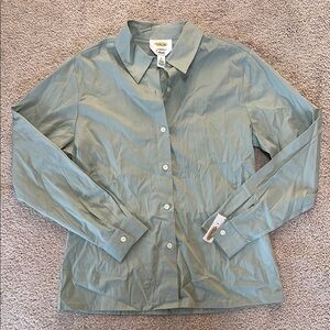 Talbots Green Collared Dress Shirt